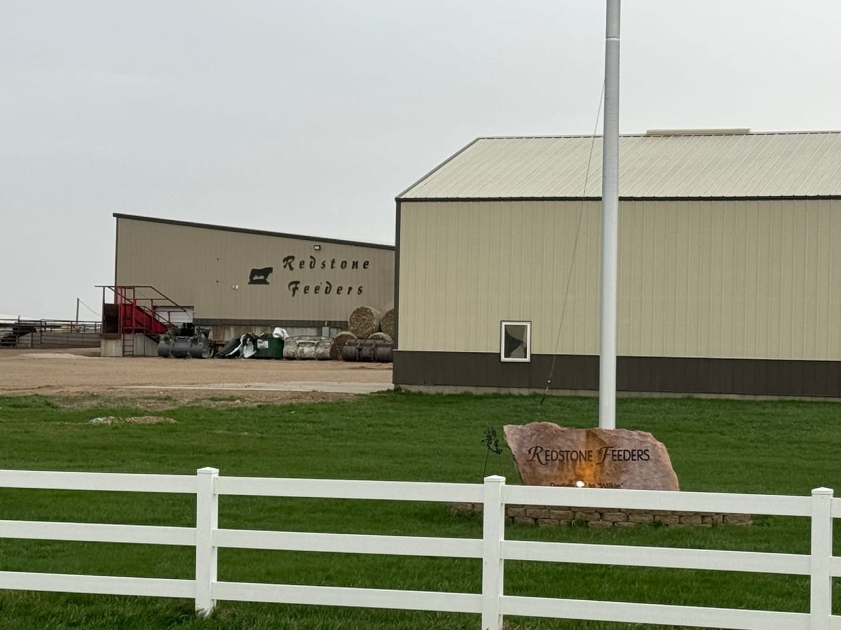 The exterior of Redstone Feeders cattle operation in Kingsbury County, South Dakota.