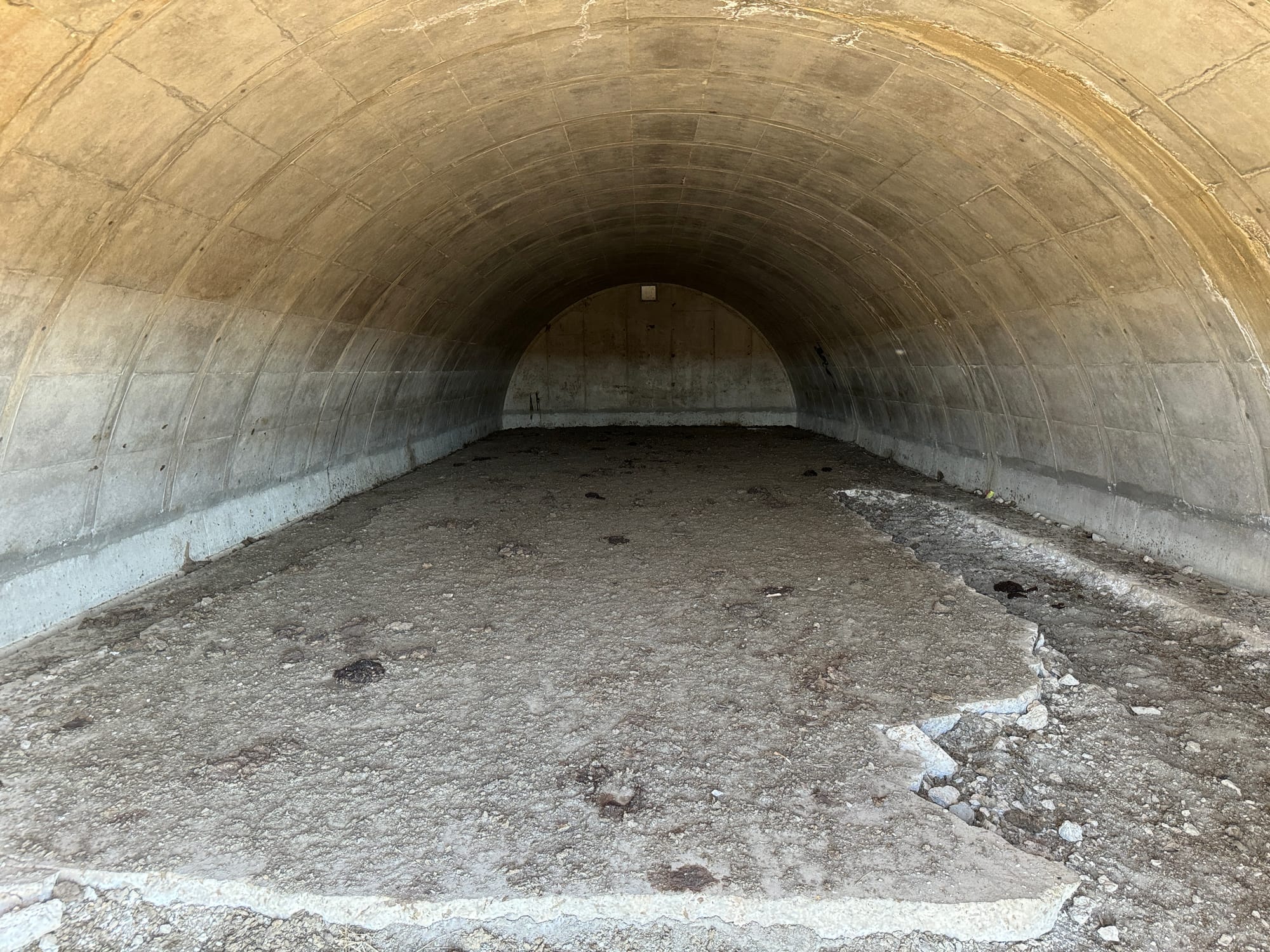 This photo, taken on Oct. 4, 2024, at the Vivos xPoint bunker complex near Igloo, S.D., shows an empty bunker before any improvements are made.