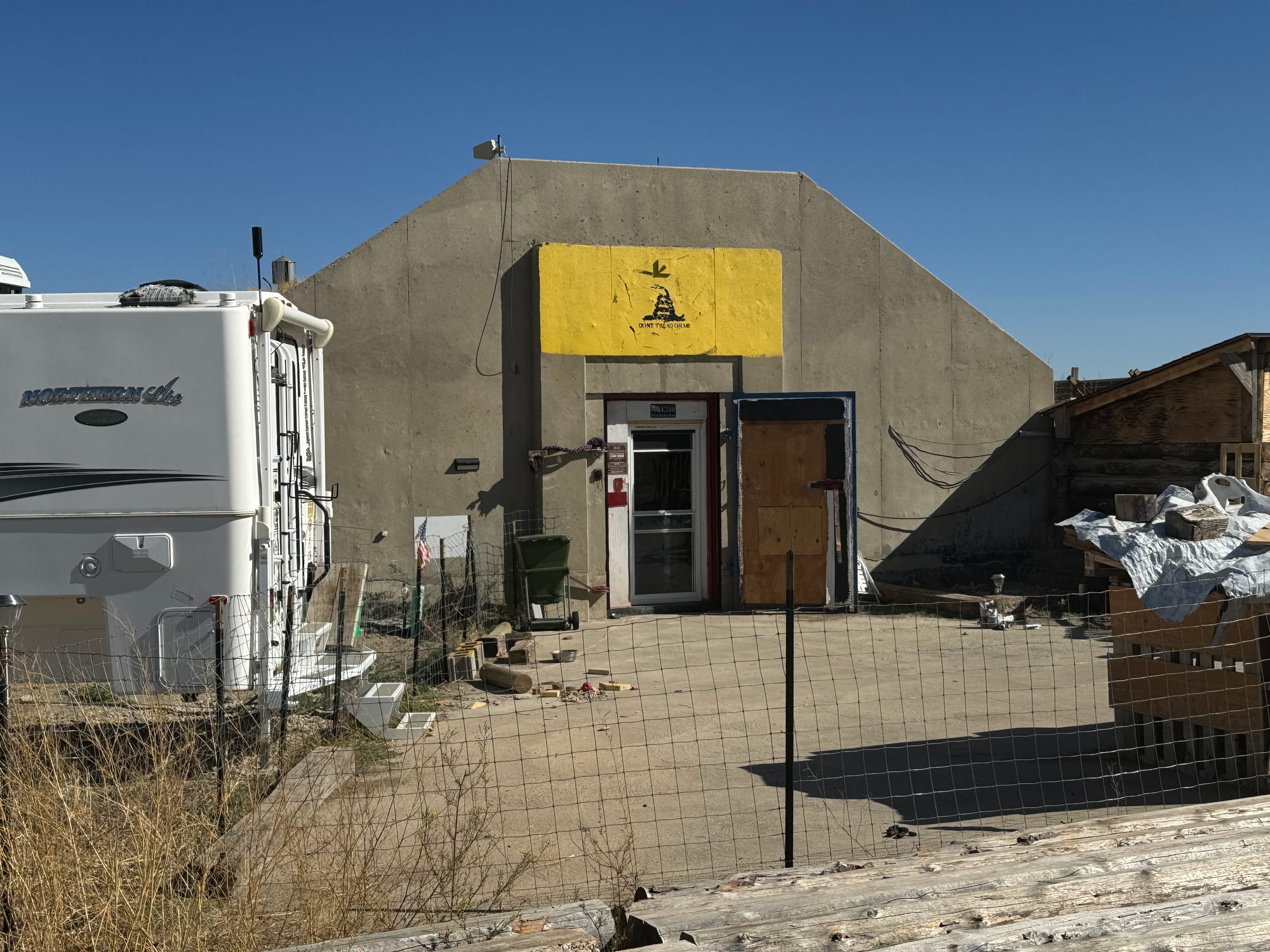 The exterior of a bunker in Igloo, South Dakota