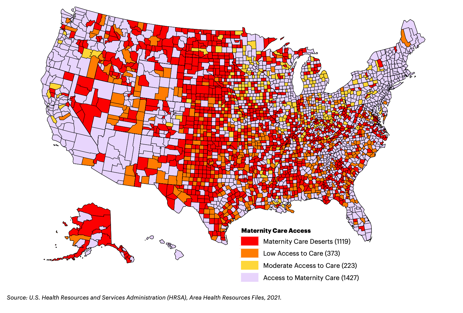 Maternity care deserts in the United States