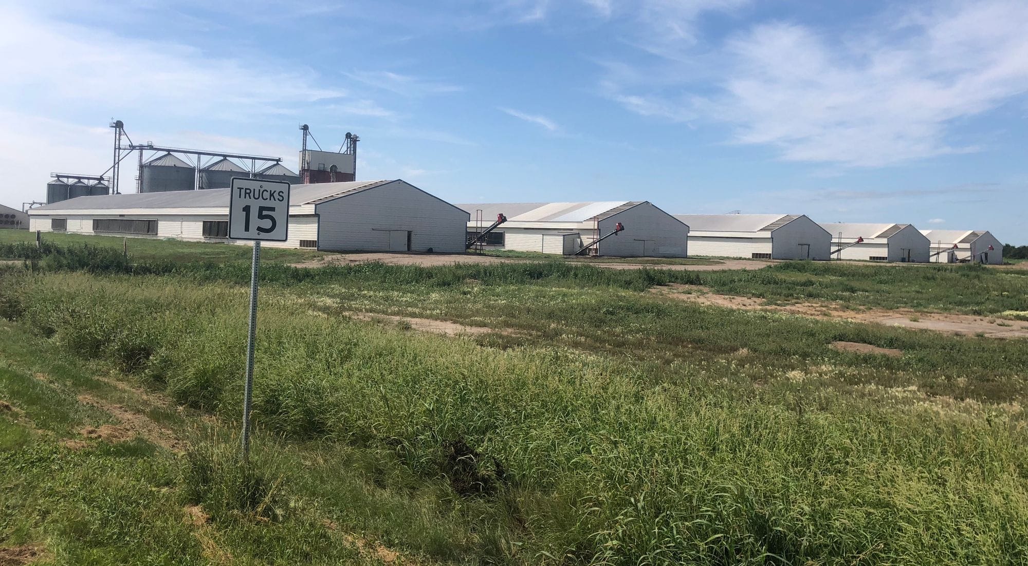 The exterior of the National Foods egg-laying plant in Aurora County