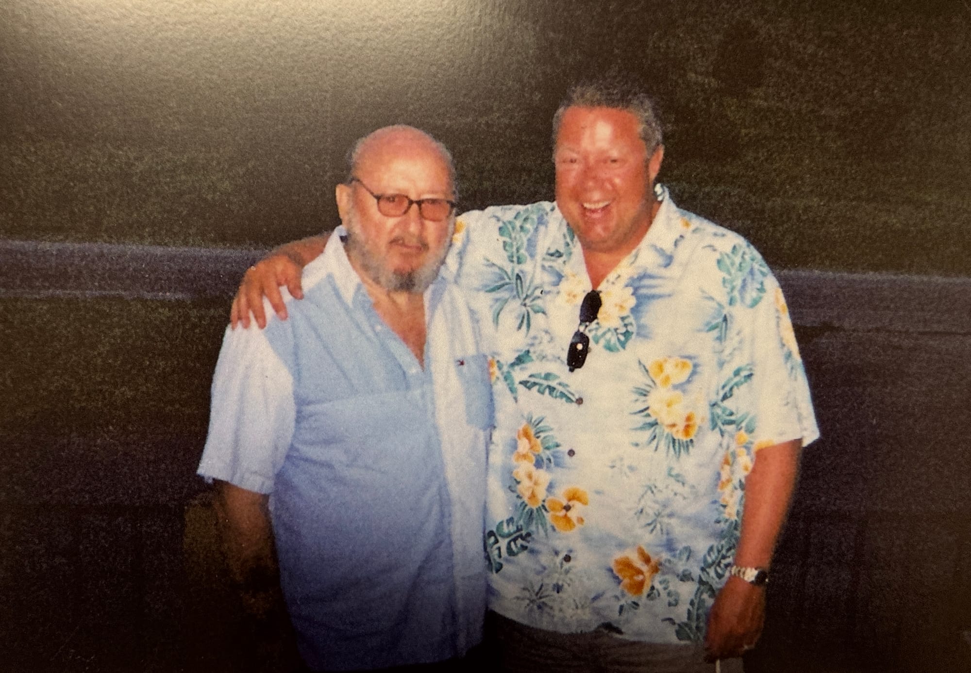 Greg Sands (right) poses with the late Benny Goldade