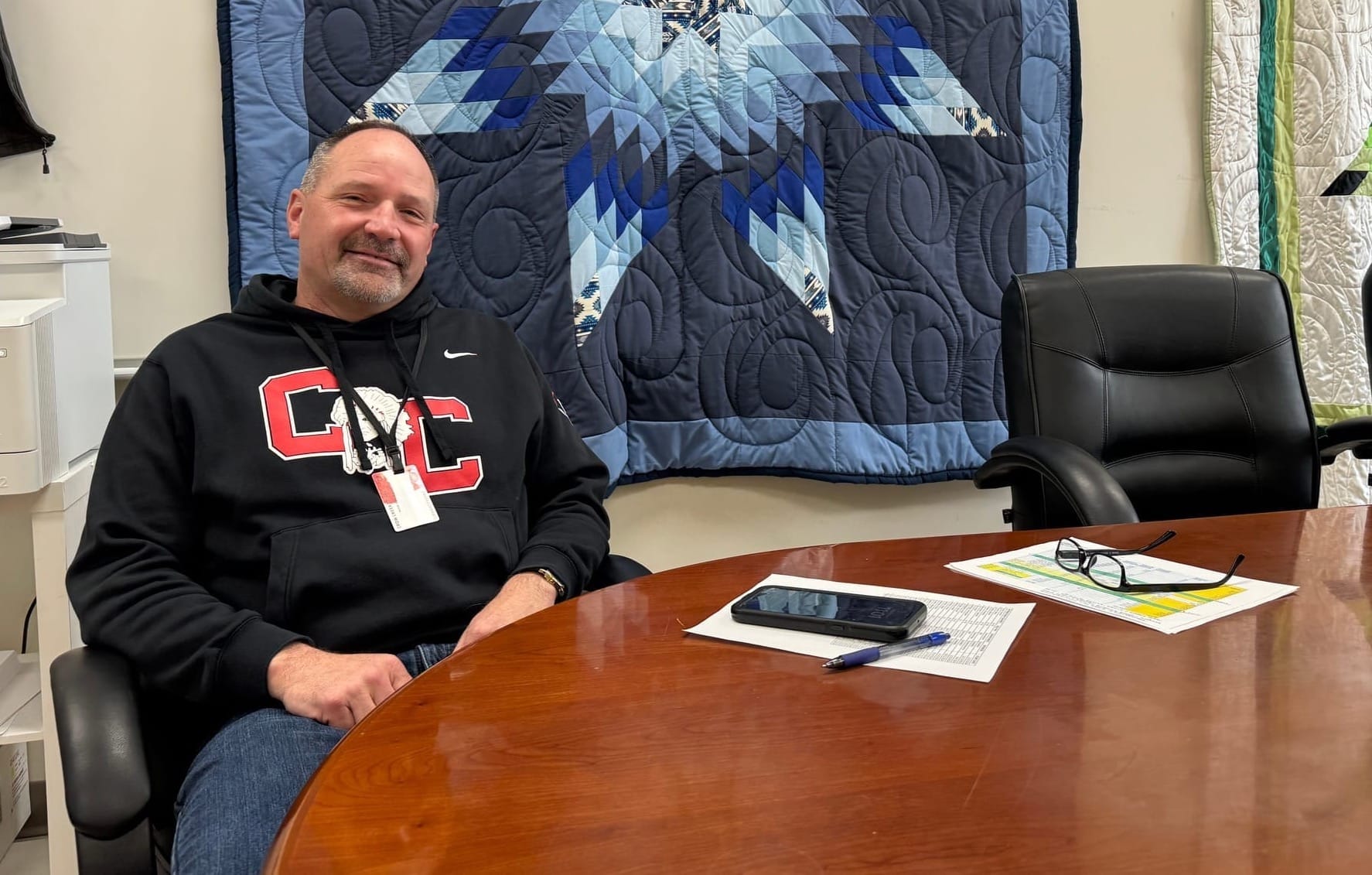 Rob Coverdale, superintendent of the Crow Creek Tribal School district in Stephan, S.D.,