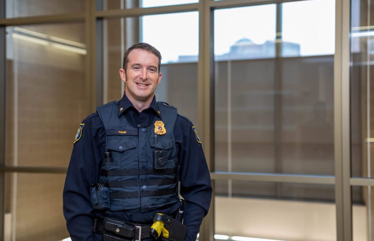 Sioux Falls Police Chief Jon Thum poses for a photo