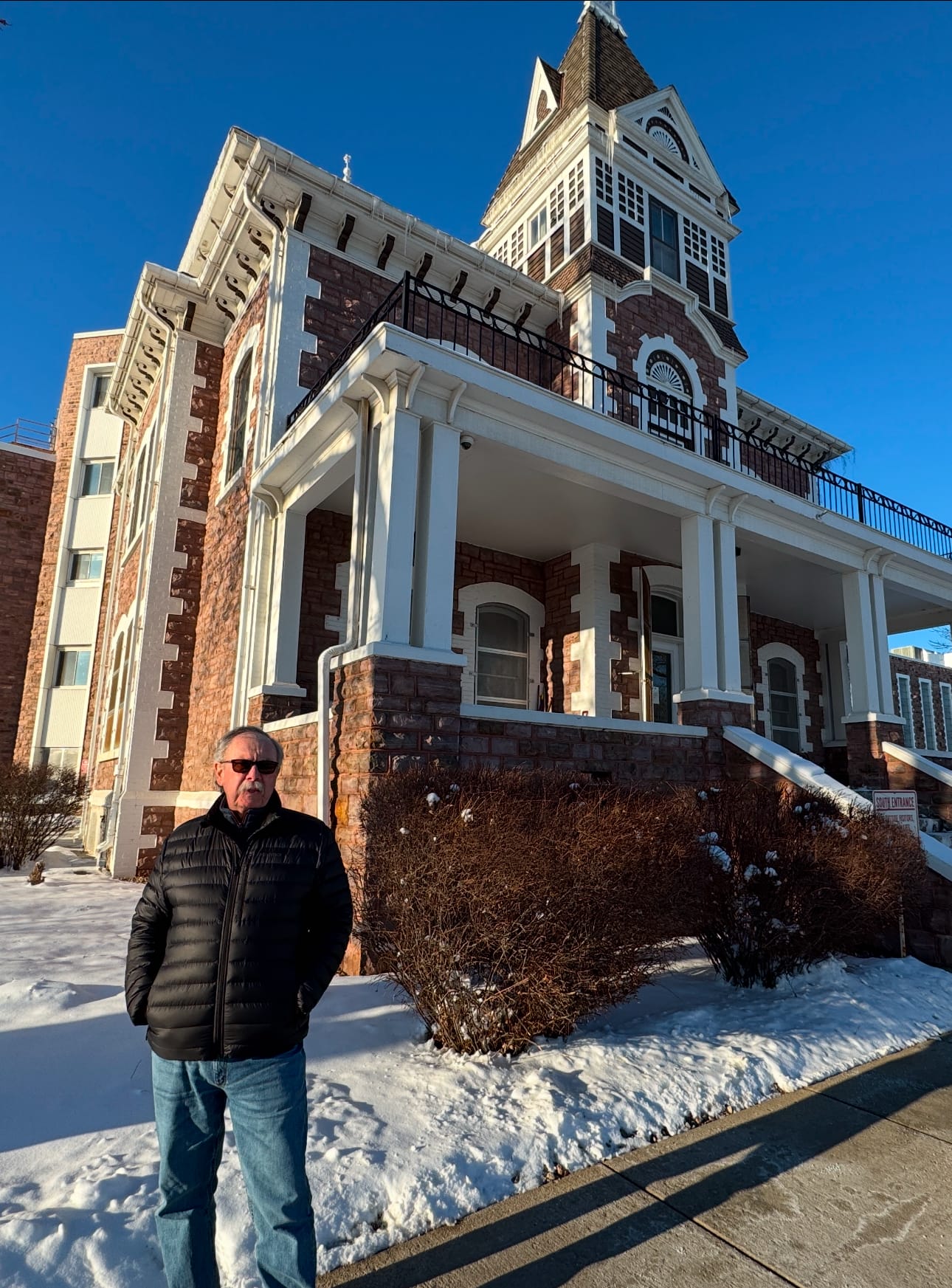 Doug Weber stands outside the South Dakota State Penitentiary in northern Sioux Falls